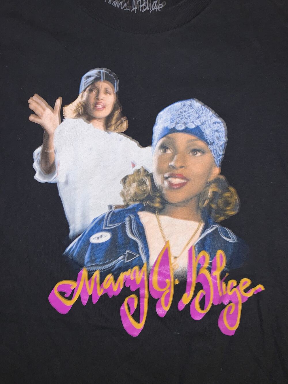 Mary J Blige Rap Tee Style T Shirt Black Small Official Merch